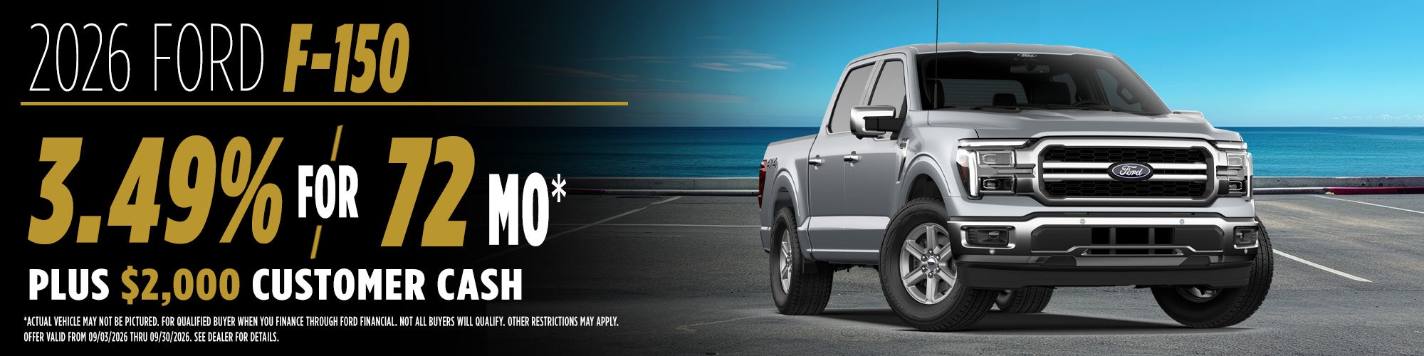 3.49% for 72 months on 2026 Ford F-150