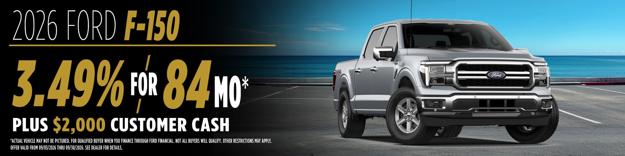3.49% for 84 months on 2026 Ford F-150